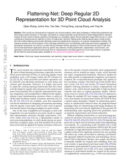 Flattening-Net: Deep Regular 2D Representation for 3D Point Cloud
  Analysis