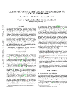 Learning from Taxonomy: Multi-label Few-Shot Classification for Everyday
  Sound Recognition