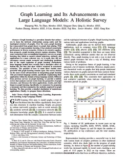 Graph Learning and Its Advancements on Large Language Models: A Holistic
  Survey