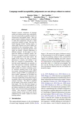 Language model acceptability judgements are not always robust to context