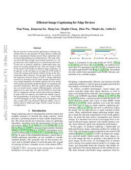 Efficient Image Captioning for Edge Devices