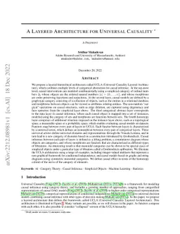 A Layered Architecture for Universal Causality