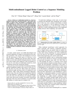 Multi-embodiment Legged Robot Control as a Sequence Modeling Problem