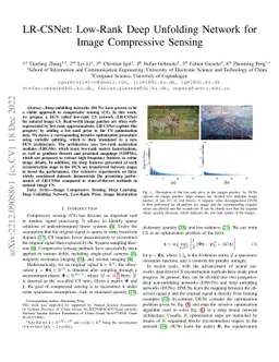 LR-CSNet: Low-Rank Deep Unfolding Network for Image Compressive Sensing
