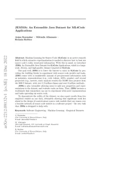 JEMMA: An Extensible Java Dataset for ML4Code Applications