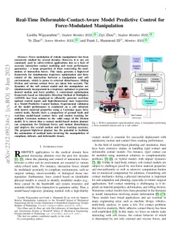 Real-Time Deformable-Contact-Aware Model Predictive Control for
  Force-Modulated Manipulation