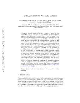 CHAD: Charlotte Anomaly Dataset