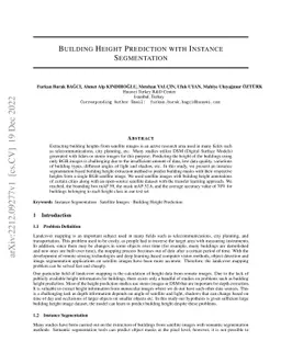 Building Height Prediction with Instance Segmentation
