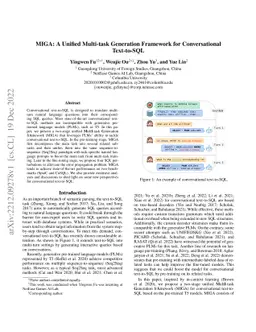 MIGA: A Unified Multi-task Generation Framework for Conversational
  Text-to-SQL
