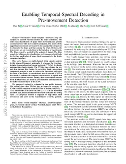 Enabling Temporal-Spectral Decoding in Pre-movement Detection