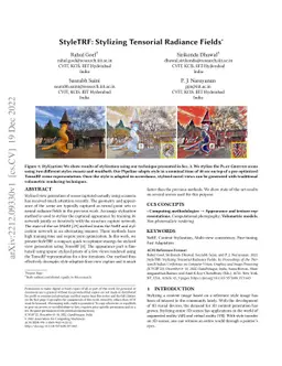 StyleTRF: Stylizing Tensorial Radiance Fields