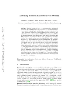 Enriching Relation Extraction with OpenIE