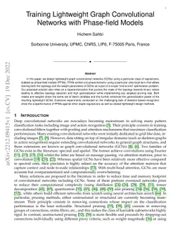 Training Lightweight Graph Convolutional Networks with Phase-field
  Models