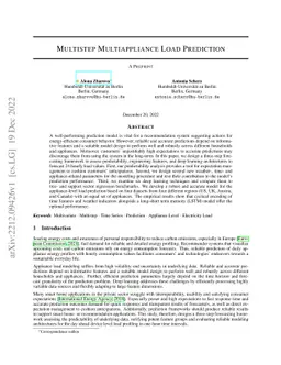 Multistep Multiappliance Load Prediction