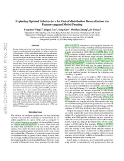 Exploring Optimal Substructure for Out-of-distribution Generalization
  via Feature-targeted Model Pruning