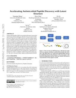 Accelerating Antimicrobial Peptide Discovery with Latent Structure