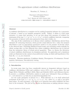 On approximate robust confidence distributions