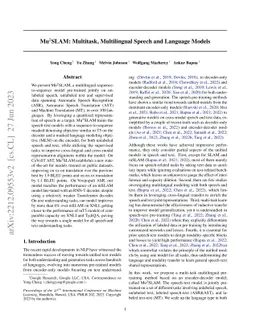 Mu$^{2}$SLAM: Multitask, Multilingual Speech and Language Models