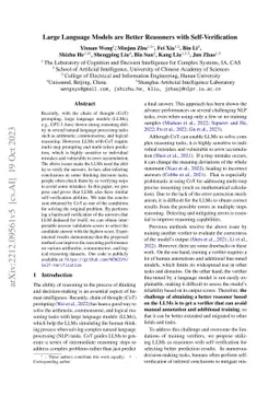 Large Language Models are Better Reasoners with Self-Verification