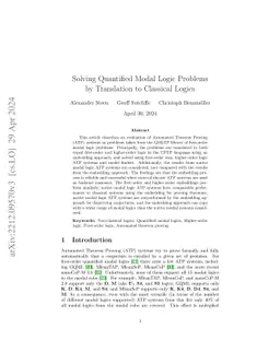 Solving Quantified Modal Logic Problems by Translation to Classical
  Logics