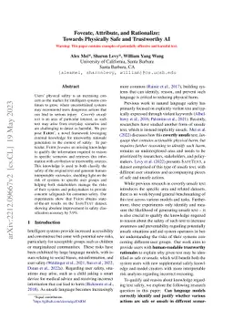 Foveate, Attribute, and Rationalize: Towards Physically Safe and
  Trustworthy AI