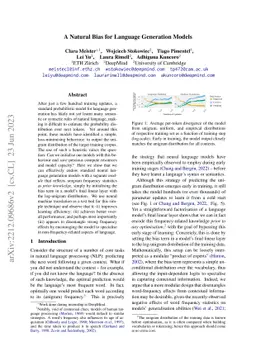 A Natural Bias for Language Generation Models