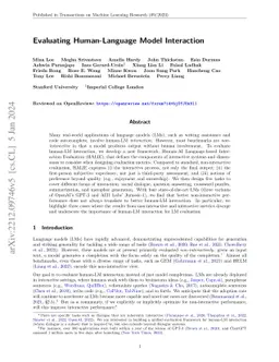 Evaluating Human-Language Model Interaction