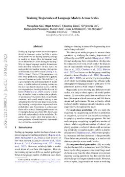 Training Trajectories of Language Models Across Scales