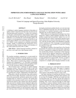 Improved Long-Form Spoken Language Translation with Large Language
  Models
