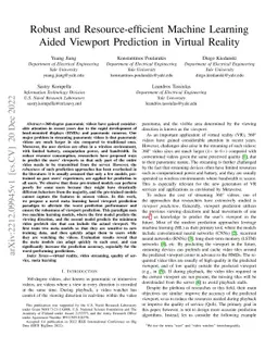 Robust and Resource-efficient Machine Learning Aided Viewport Prediction
  in Virtual Reality