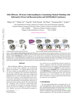 MM-3DScene: 3D Scene Understanding by Customizing Masked Modeling with
  Informative-Preserved Reconstruction and Self-Distilled Consistency