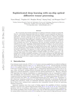 Sophisticated deep learning with on-chip optical diffractive tensor
  processing