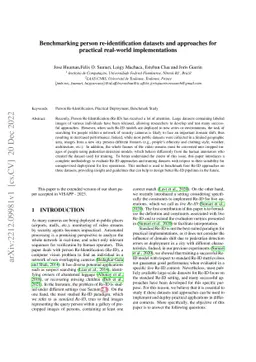 Benchmarking person re-identification datasets and approaches for
  practical real-world implementations