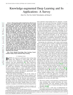 Knowledge-augmented Deep Learning and Its Applications: A Survey