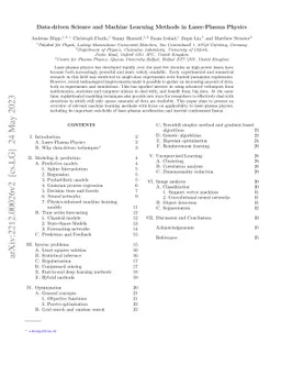 Data-driven Science and Machine Learning Methods in Laser-Plasma Physics
