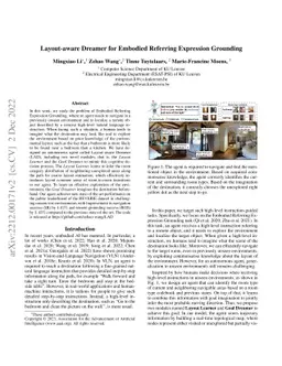 Layout-aware Dreamer for Embodied Referring Expression Grounding