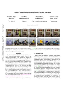Shape-Guided Diffusion with Inside-Outside Attention