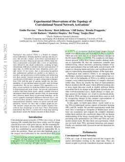 Experimental Observations of the Topology of Convolutional Neural
  Network Activations