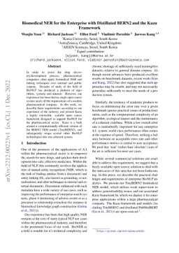 Biomedical NER for the Enterprise with Distillated BERN2 and the Kazu
  Framework