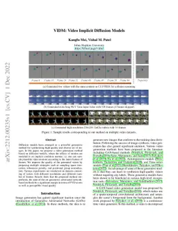VIDM: Video Implicit Diffusion Models