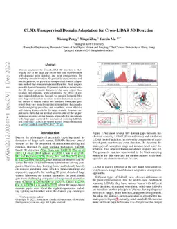 CL3D: Unsupervised Domain Adaptation for Cross-LiDAR 3D Detection
