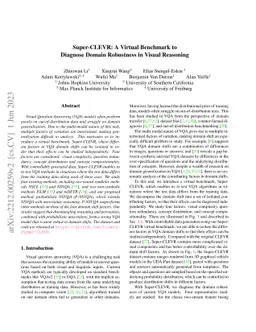 Super-CLEVR: A Virtual Benchmark to Diagnose Domain Robustness in Visual
  Reasoning