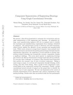 Component Segmentation of Engineering Drawings Using Graph Convolutional
  Networks