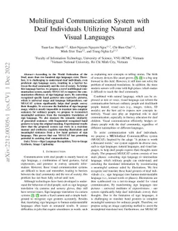 Multilingual Communication System with Deaf Individuals Utilizing
  Natural and Visual Languages