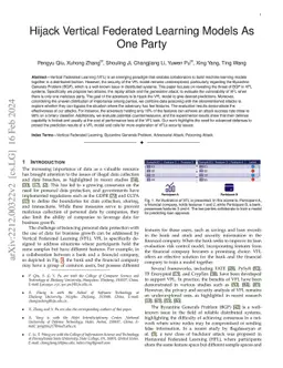 Hijack Vertical Federated Learning Models As One Party