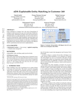 xEM: Explainable Entity Matching in Customer 360