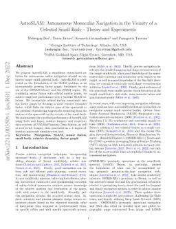 AstroSLAM: Autonomous Monocular Navigation in the Vicinity of a
  Celestial Small Body -- Theory and Experiments
