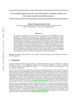 Unsupervised Linear and Iterative Combinations of Patches for Image
  Denoising