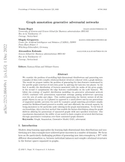 GrannGAN: Graph annotation generative adversarial networks