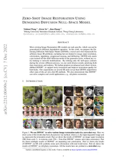 Zero-Shot Image Restoration Using Denoising Diffusion Null-Space Model